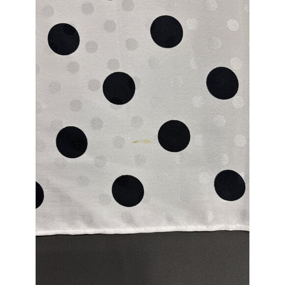 Vintage Polka Dot Silk Scarf With Decorative Red Black Trim Headwear - Picture 4 of 5